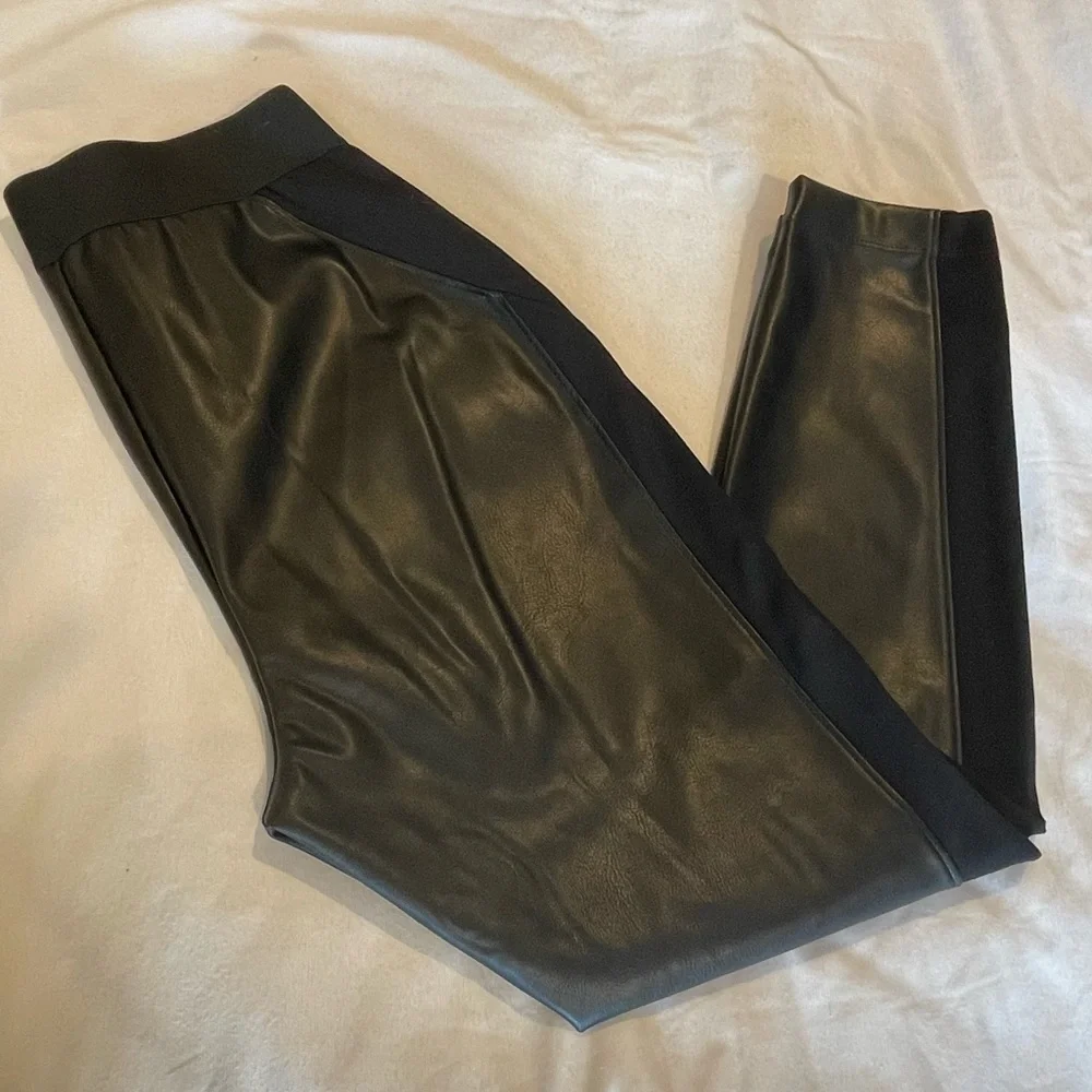 Ted Baker Faux Leather Black Leggings - Picture 7 of 9